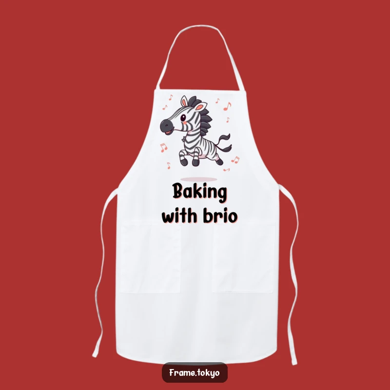 Funny Zebra Chef's Apron: Hilarious Kitchen Wear for Music-Loving Cooks