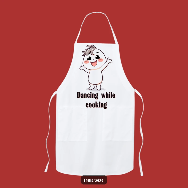 Funny Dancing Character Apron: Cook with Silly Dance Flair!