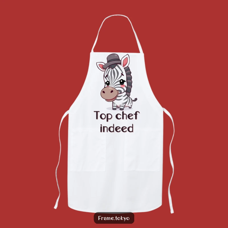 Funny Zebra Top Hat Apron - Chef's Delight & Hilarious Kitchen Wear