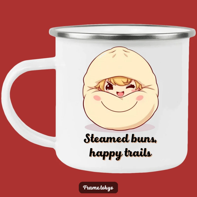 Funny Dumpling Sneak Camping Mug: Playful Companion for Outdoor Foodies