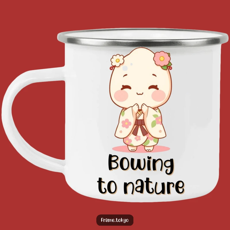 Sip your drink with this funny mochi character bowing politely! A durable funny gift!