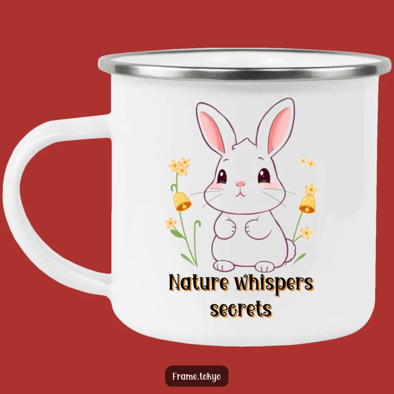 Funny Rabbit Flower Chime Camping Mug - Durable & Whimsical Drinkware for Outdoor Fun