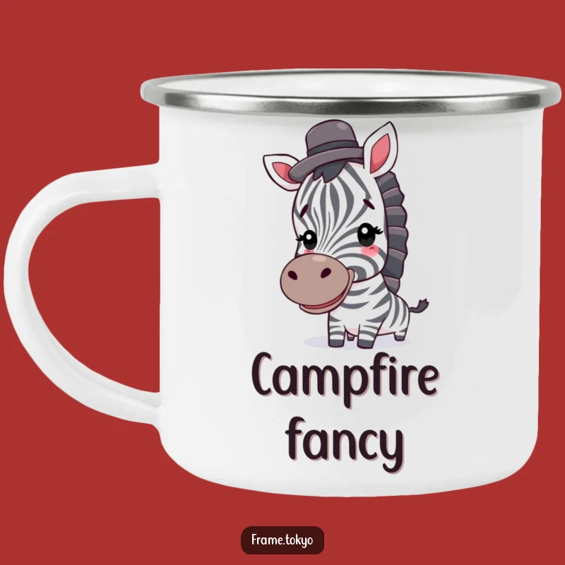 Funny Zebra Top Hat Camping Mug - Adventure Ready & Hilarious
