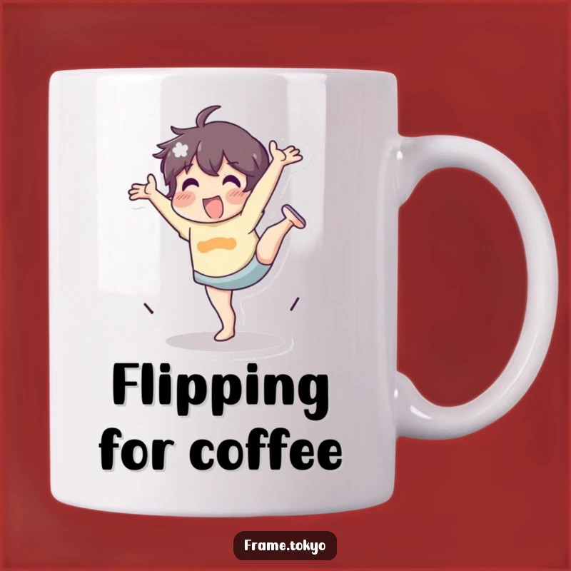 Funny Cartwheel Mug: Energetic Character - Gift for Movers!