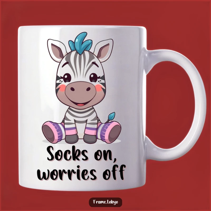 Funny Sock Zebra Mug: Hilarious Mismatched Feet Gift for Quirky Souls