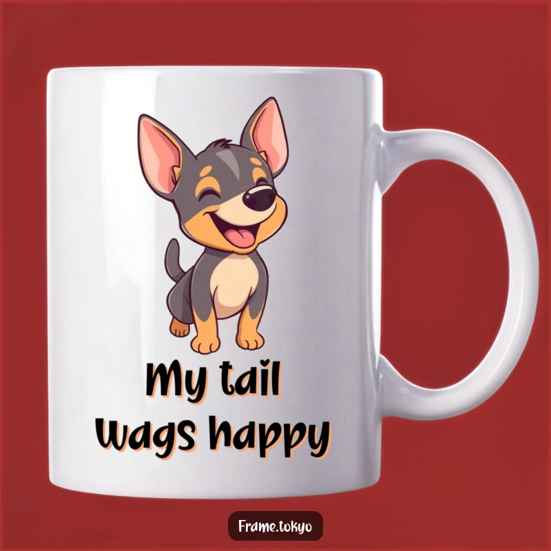 Funny Pinscher Happy Bark Mug: Joyful Dog Gift for Enthusiasts