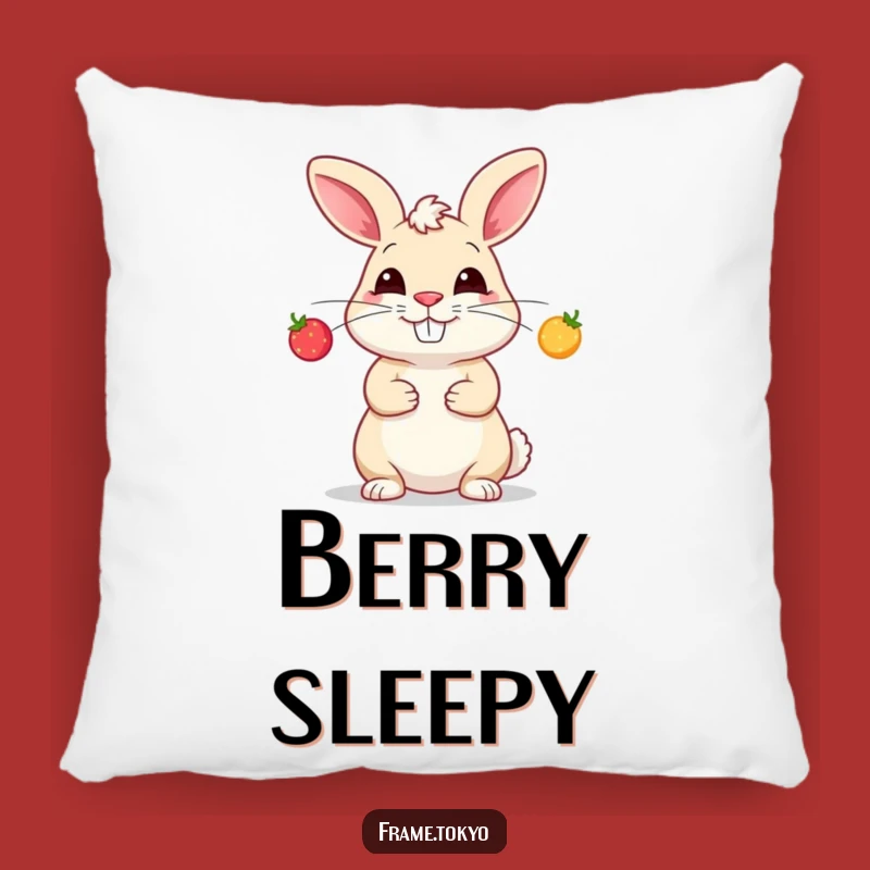 Funny Rabbit Berry Juggling Pillow - Soft & Comical Accent for Cozy Fun