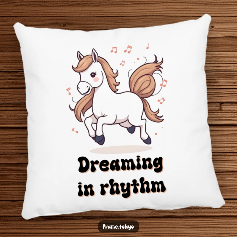 Funny musical horse gallop pillow, a soft and decorative cushion that brings a harmonious blend of equestrian grace and musical inspiration.
