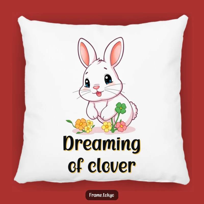 Funny Rabbit Clover Hug Pillow: Cozy Comfort with Hilarious Charm