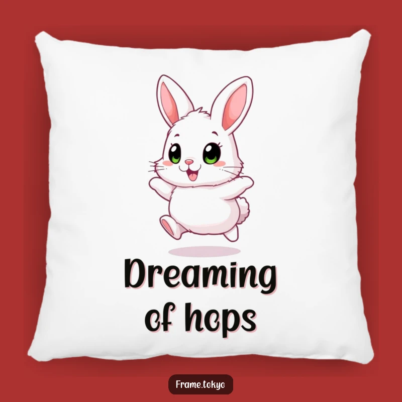 Funny Fluffy Rabbit Pillow: Cozy & Excited Hopping Accent