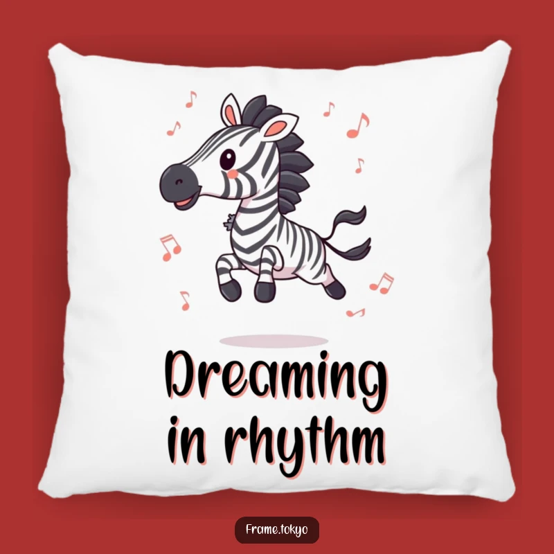Funny Zebra Rhythm Pillow: Cozy & Hilarious Home Decor for Music Fans