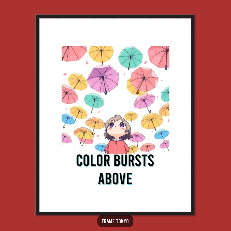 Funny Wonder Umbrella Sky Digital Print: Whimsical Art, Instant Gift