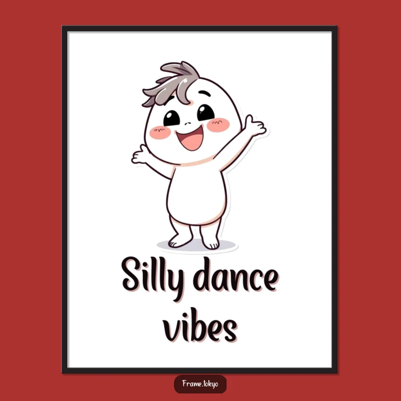 Funny Dancing Character Digital Art: Silly Pose for Your Walls!