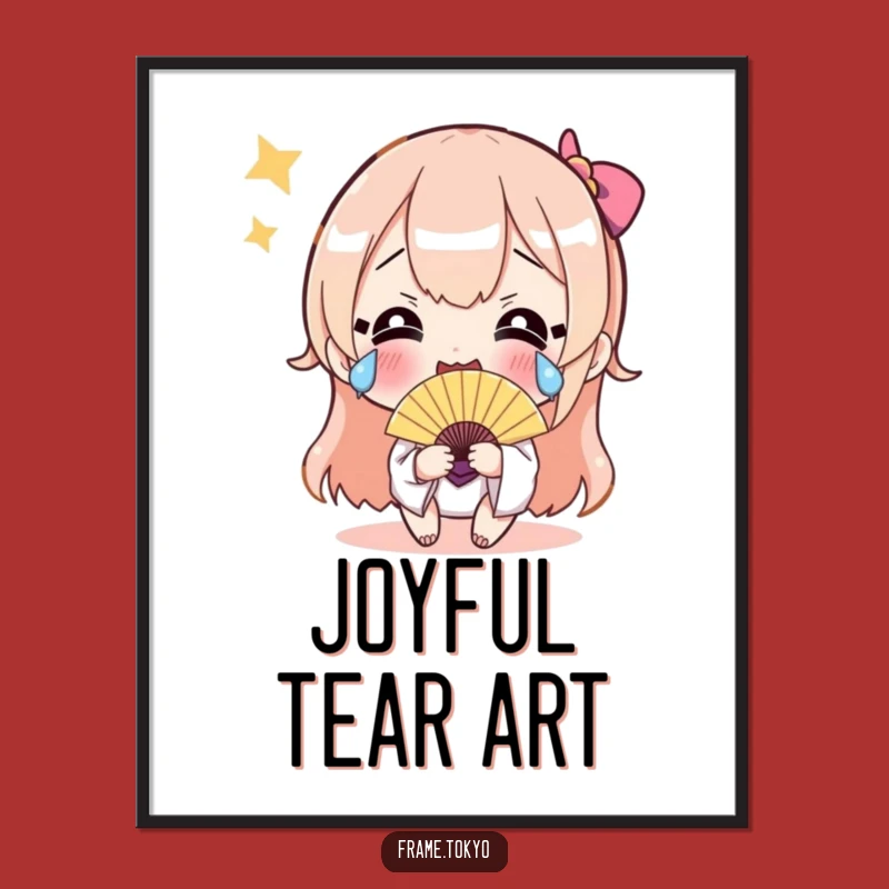 Funny Happy Tears Fan Digital Art - Instant Joyful Wall Decor Download