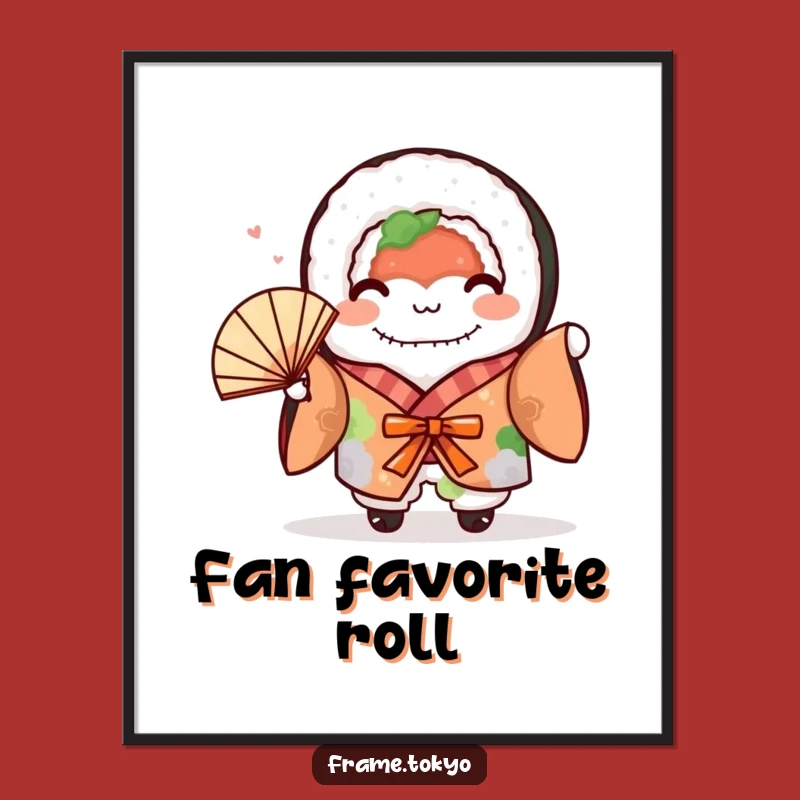 Funny Sushi Roll Kimono Digital Art: Festive Foodie Print!