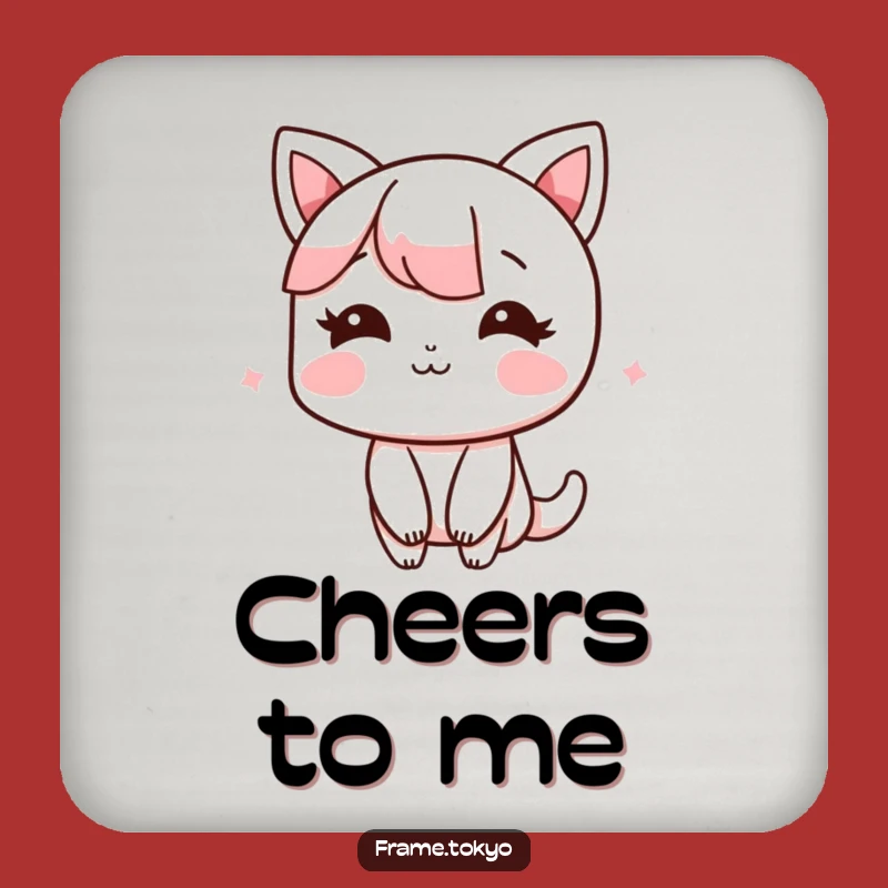 Funny Coasters: Blushing Smile - Protect Surfaces Sweetly!