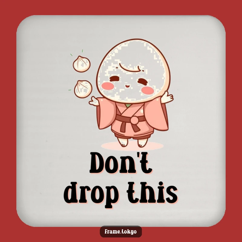Funny Mochi Juggling Kimono Coaster - Cute Dessert Table Protection Gift