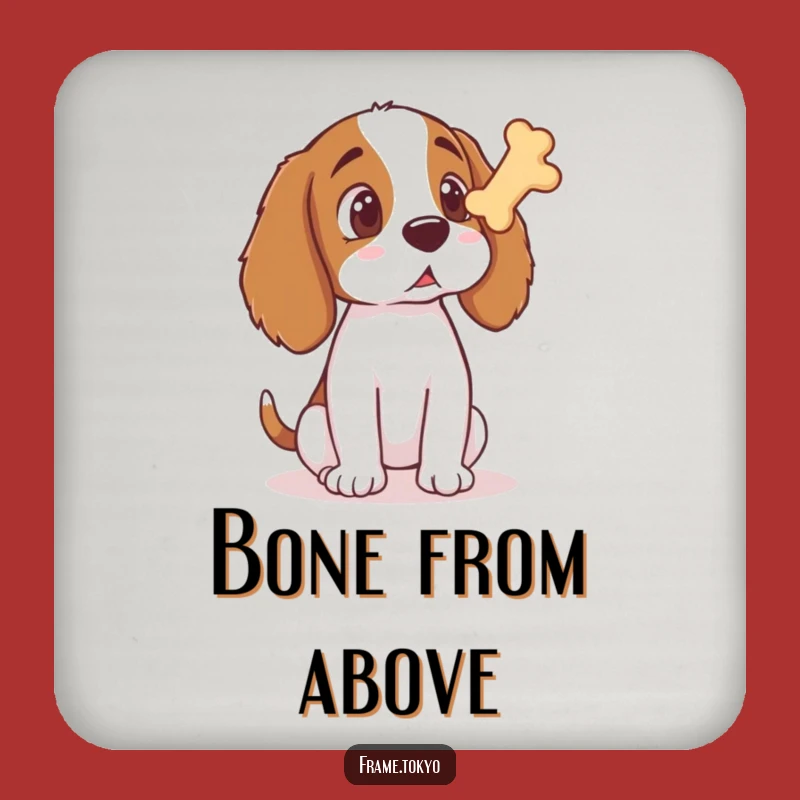 Funny Surprised Spaniel Coaster: Protect Surfaces with Hilarious Art