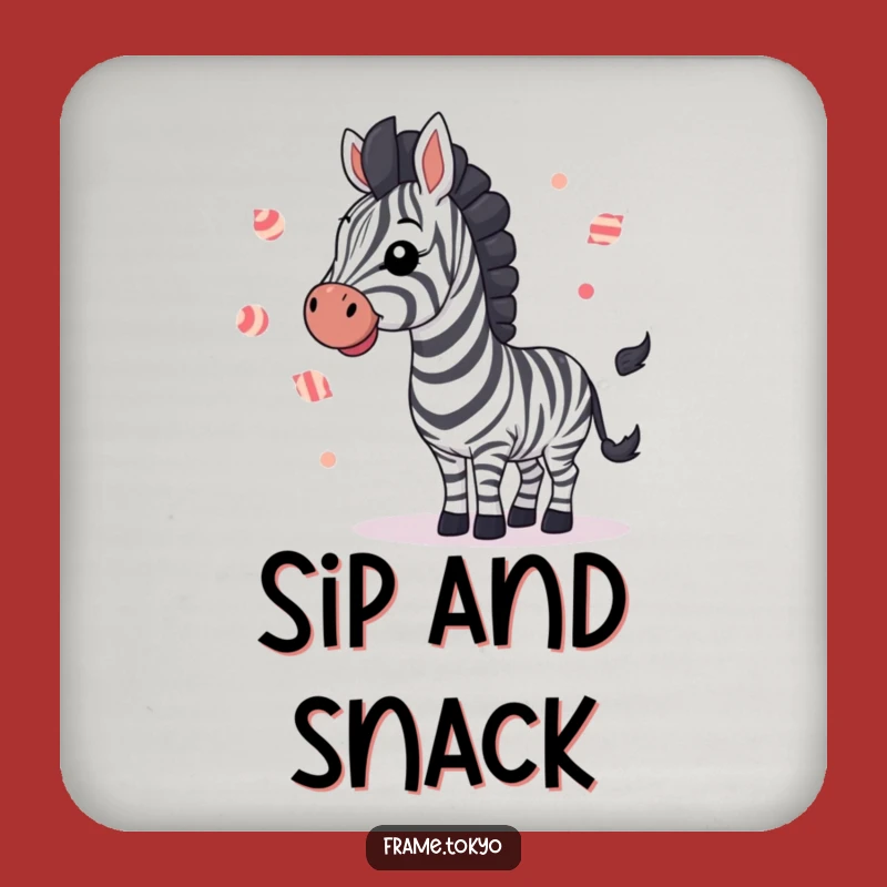 Funny Zebra Sweet Juggling Coaster: Hilarious Drink Protector for Candy Parties