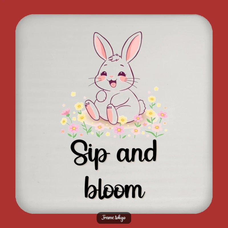 Funny Rabbit Flower Coaster: Protect Surfaces with Hilarious Blooms