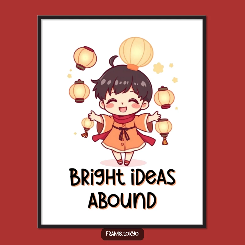 Funny Tiny Juggler Poster: Magical Art for Whimsical Wall Decor