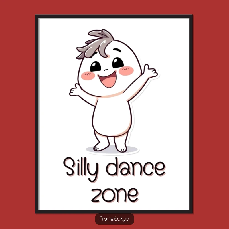 Funny Dancing Character Poster: Silly Pose Art for a Joyful Space!