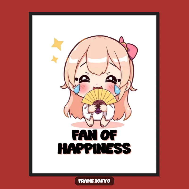 Funny Happy Tears Fan Poster - Hilarious Wall Art for Joyful Spaces