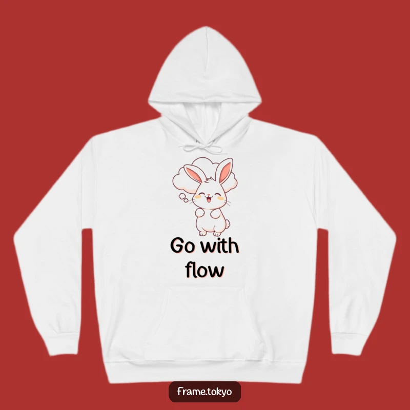 Cozy Funny Rabbit Cloud Ride Hoodie - Warm & Whimsical Wear for Cozy Comfort