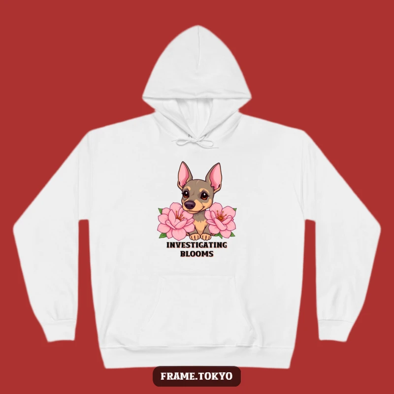 Funny Pinscher Flower Hoodie: Cozy Comfort with Canine Curiosity