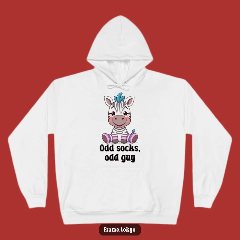 Funny Zebra Sock Monster Hoodie: Hilarious Cozy Wear for Mismatched Souls