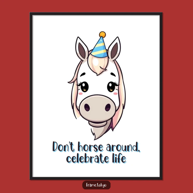Free Printable Wall Art: Dopey Horse Grin for Hilarious Downloadable Home Decor