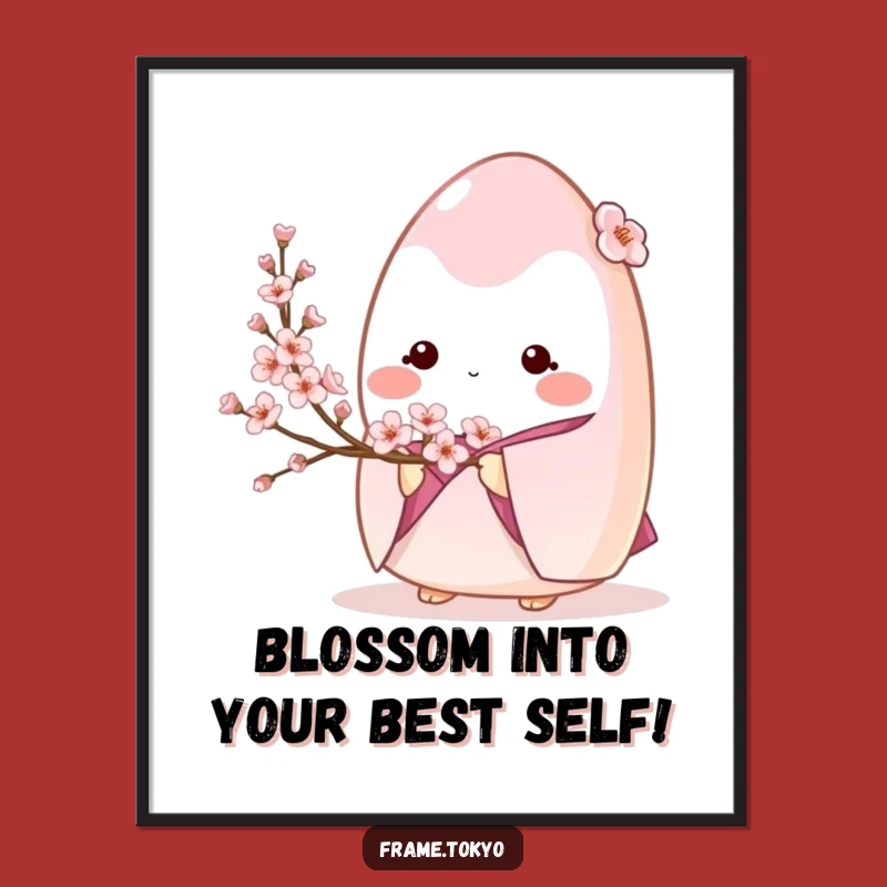 Free Printable Onigiri Art: Shy Blossom Downloadable Wall Decor