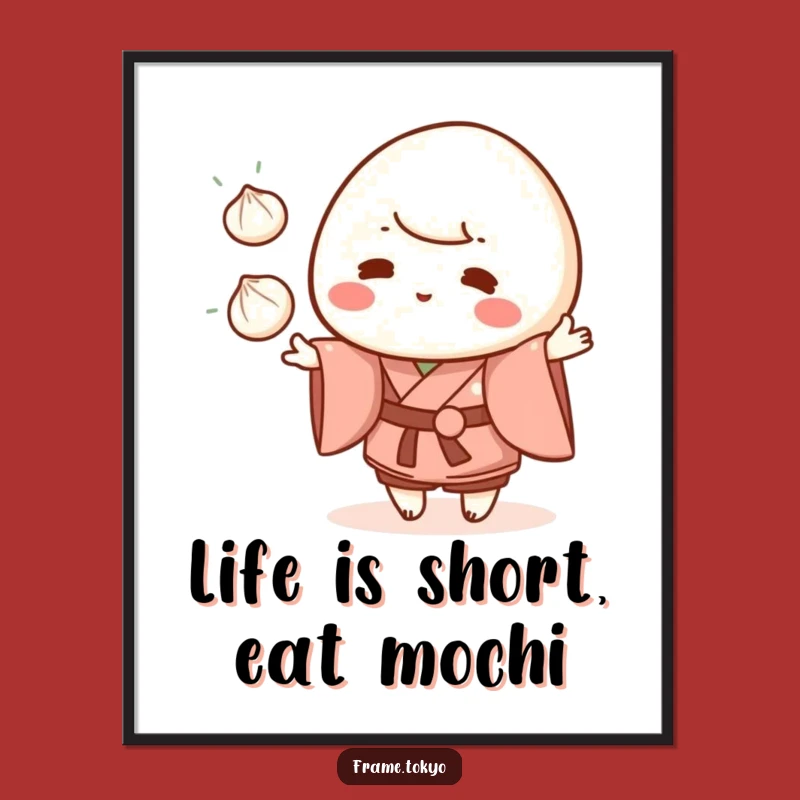 Free Printable Wall Art: Funny Mochi Juggler Kimono Downloadable Decor