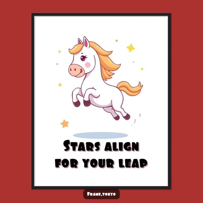 Free Printable Jumping Horse Stars Art - Dynamic Downloadable Wall Decor