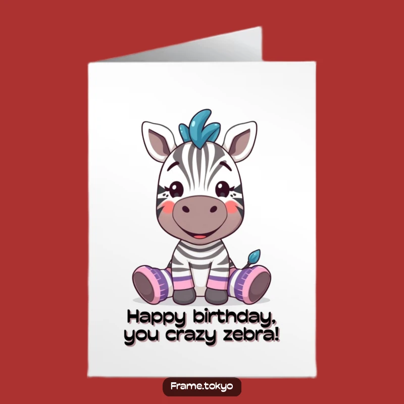 Free Printable Birthday Card: Silly Zebra Socks, Hilarious Downloadable Gift!