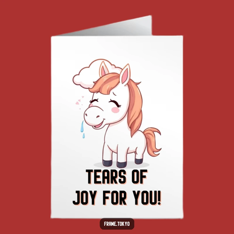 Free Printable Happy Horse Cloud Birthday Card - Joyful Downloadable Gift