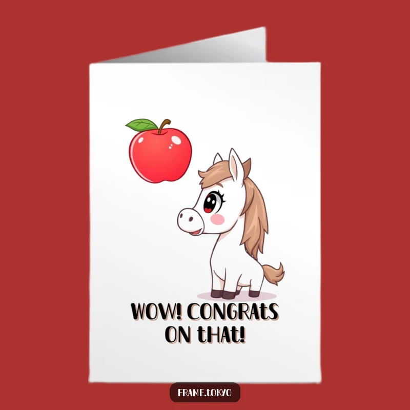 Free Printable Horse Apple Congrats Card - Hilarious Downloadable Gift