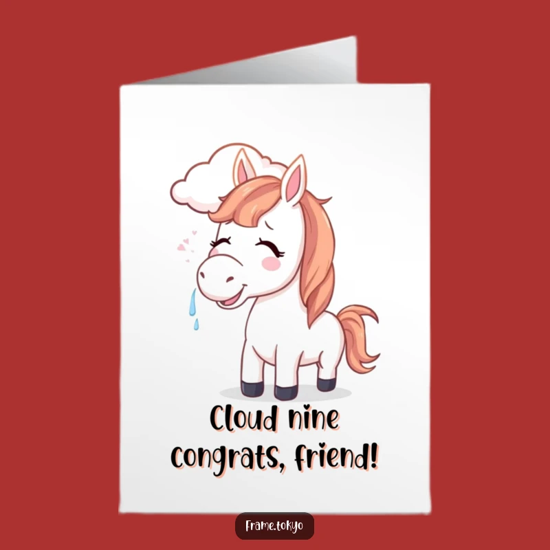 Free Printable Joyful Horse Congrats Card - Sweet Downloadable Gift