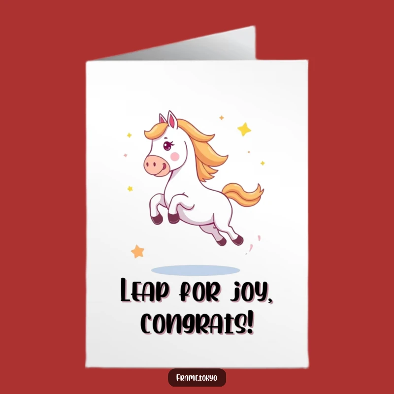 Free Printable Starry Horse Congrats Card - Exciting Downloadable Gift