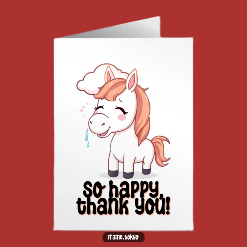Free Printable Happy Horse Thank You Card - Heartfelt Downloadable Gift