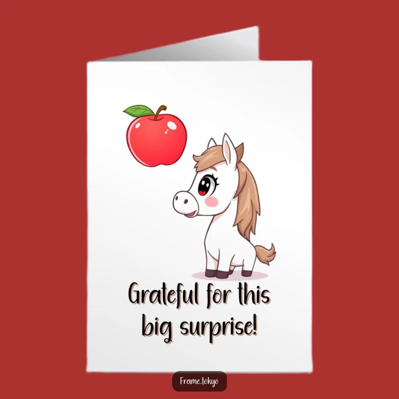 Free Printable Surprised Horse Thank You Card - Funny Downloadable Gift