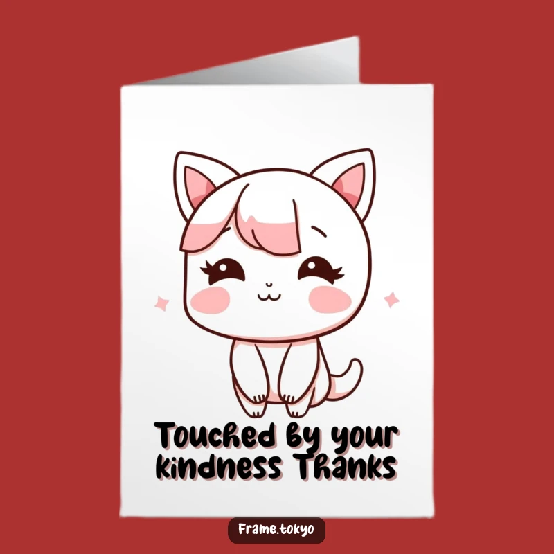 Free Printable Thank You Card: Blushing Shy Smile, Funny DIY Downloadable