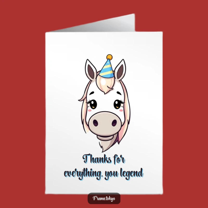 Free Printable Thank You Card: Dopey Horse Grins for a Funny Downloadable Gift