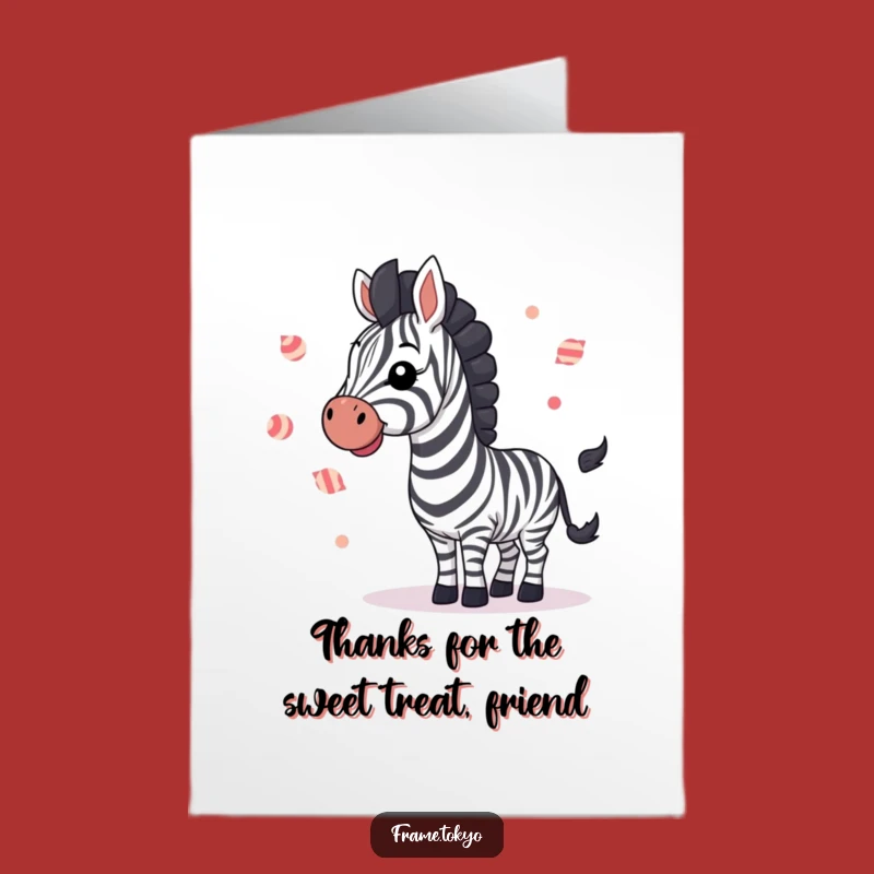 Free Printable Thank You Card: Juggling Zebra, Sweet Thanks Downloadable Gift!