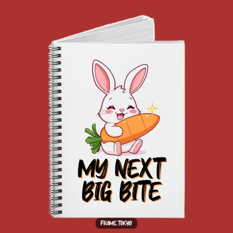 Funny Smiling Rabbit Carrot Nibbler Notebook - Hilarious Journal for Foodie Notes
