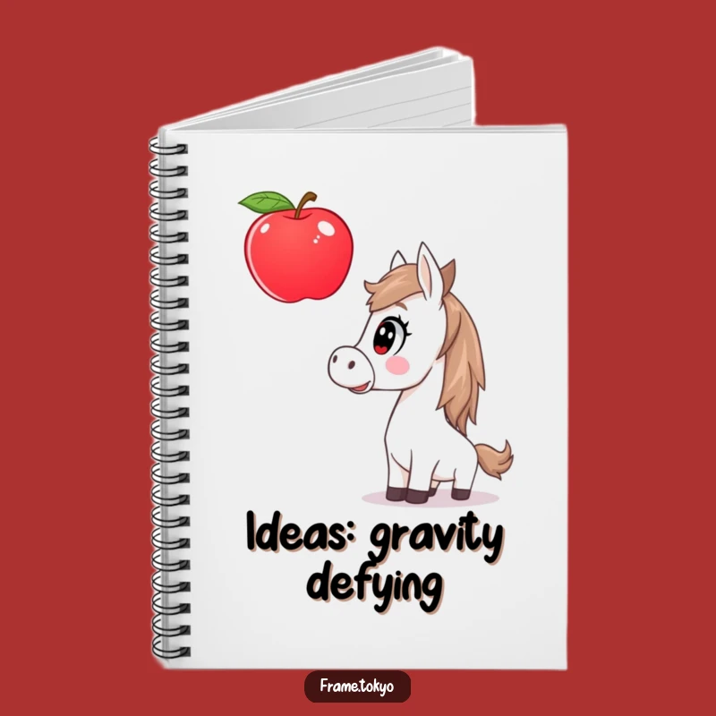 Funny Surprised Horse Giant Apple Notebook - Equine Surprise Journal Gift