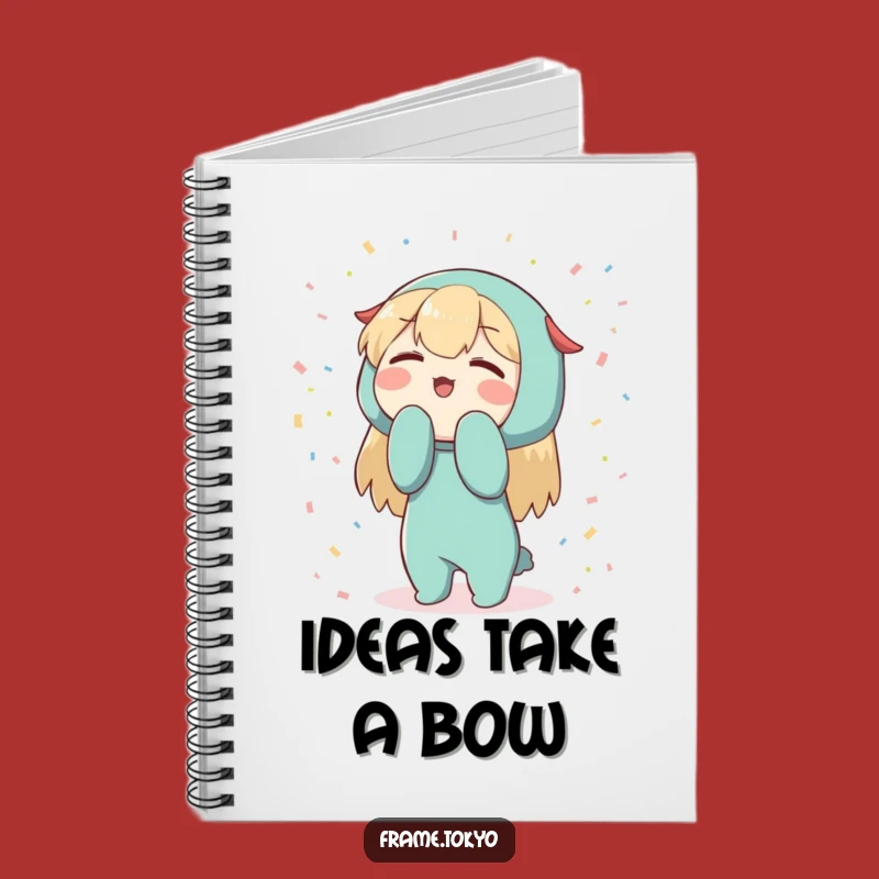 Funny Bowing Character Confetti Notebook: Enthusiastic Journal