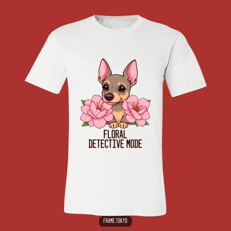 Funny Pinscher Flower T-Shirt: Show Your Curious Side