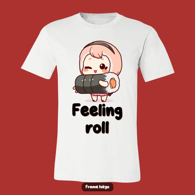 Funny Winking Sushi Roll T-Shirt - Deliciously Hilarious Apparel