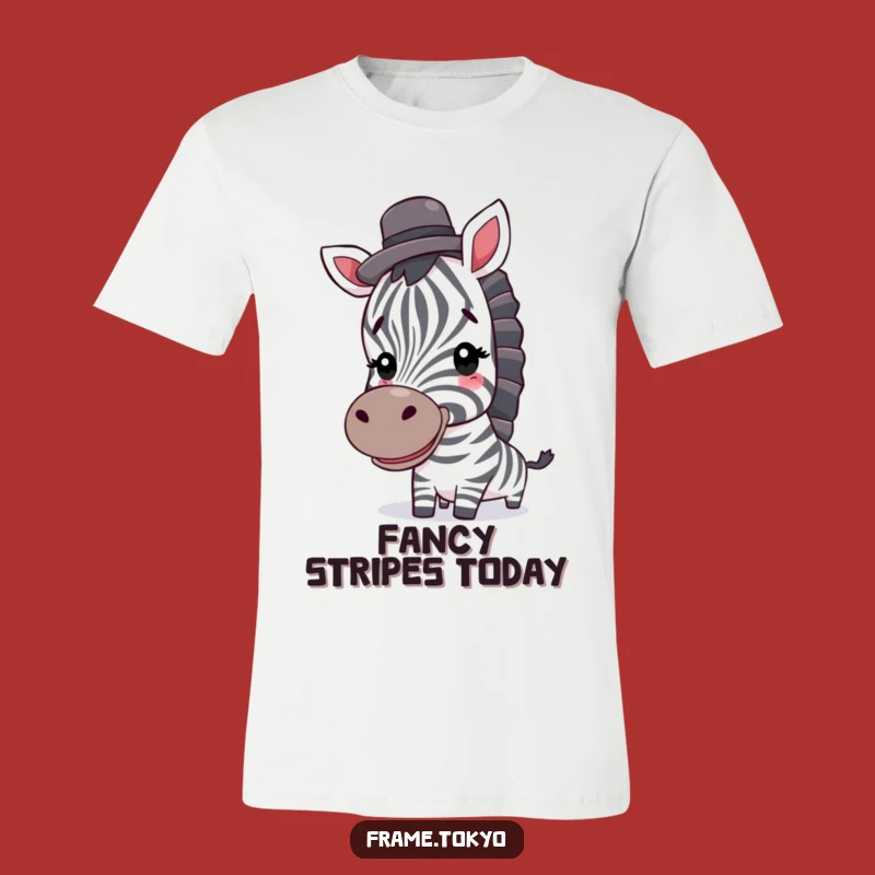 Funny Zebra Smiling Top Hat T-Shirt - Dapper & Hilarious Animal Tee